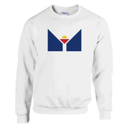 Sweat-shirt drapeau saint-martin coton mélangé brodé