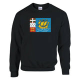 Sweat-shirt drapeau saint-pierre-et-miquelon coton mélangé