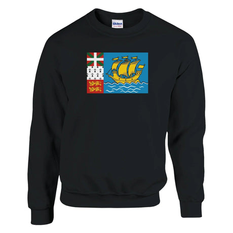 Sweat-shirt drapeau saint-pierre-et-miquelon coton mélangé