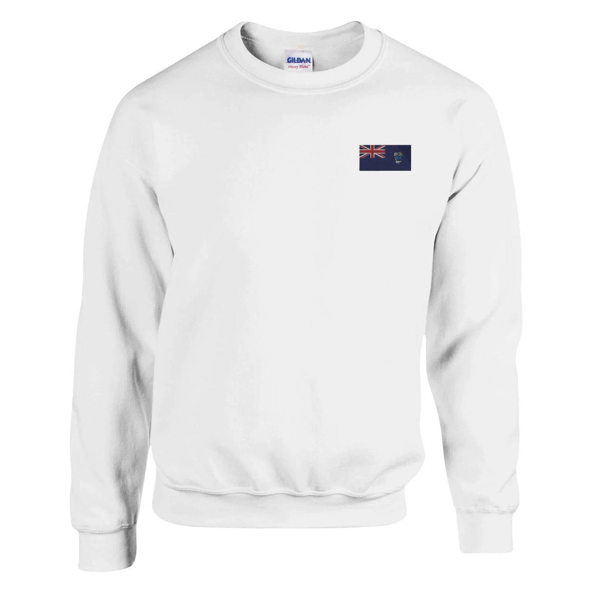 Sweat-shirt drapeau sainte-hélène broderie coton mélangé