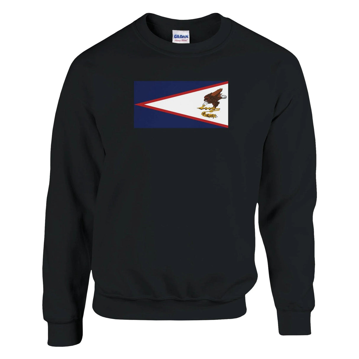 Sweat-shirt drapeau samoa américaines coton mélangé brodé