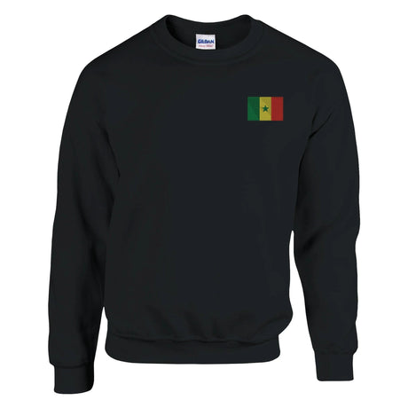 Sweat-shirt drapeau sénégal broderie couleur coton mélangé