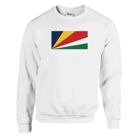 Sweat-shirt drapeau seychelles coton mélangé imprimé