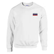 Sweat-shirt drapeau slovénie broderie couleur coton mélangé