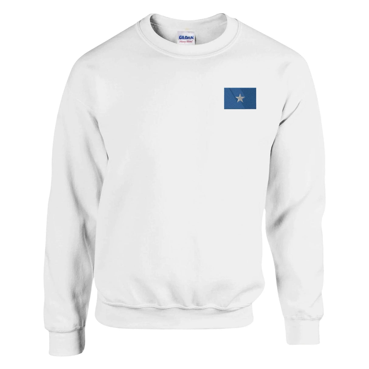 Sweat-shirt drapeau somalie broderie couleur coton mélangé
