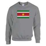 Sweat-shirt drapeau suriname coton mélangé brodé doux