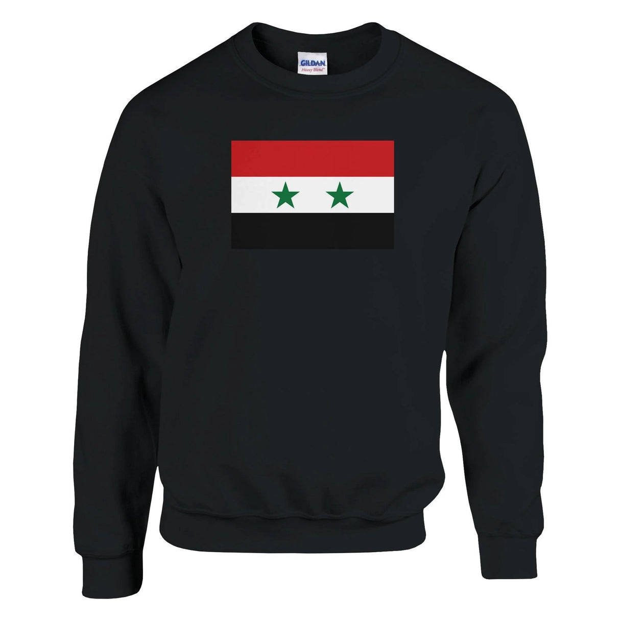 Sweat-shirt drapeau syrie coton mélangé brodé confortable