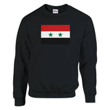 Sweat-shirt drapeau syrie coton mélangé brodé confortable