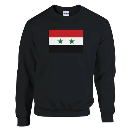 Sweat-shirt drapeau syrie coton mélangé brodé confortable