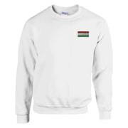 Sweat-shirt drapeau tadjikistan broderie couleur coton mélangé