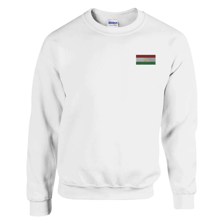 Sweat-shirt drapeau tadjikistan broderie couleur coton mélangé
