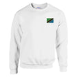 Sweat-shirt drapeau tanzanie broderie couleur coton mélangé