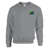 Sweat-shirt drapeau tanzanie broderie couleur coton mélangé