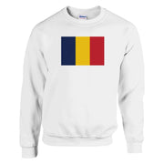Sweat-shirt drapeau tchad en coton mélangé imprimé doux