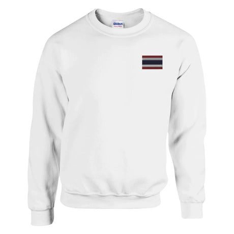Sweat-shirt drapeau thaïlande broderie couleur coton mélangé