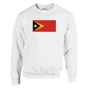 Sweat-shirt drapeau timor oriental coton mélangé brodé