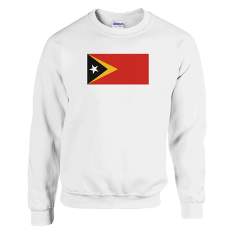 Sweat-shirt drapeau timor oriental coton mélangé brodé