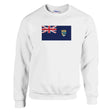 Sweat-shirt drapeau tristan da cunha coton mélangé brodé