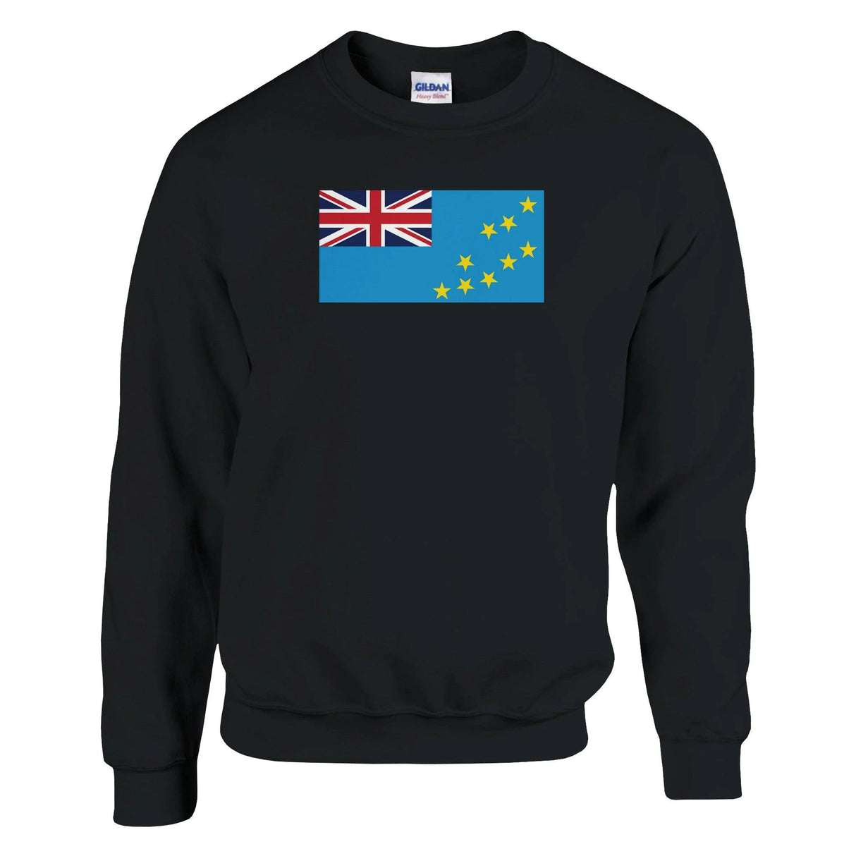 Sweat-shirt drapeau tuvalu coton mélangé broderie douce