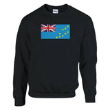 Sweat-shirt drapeau tuvalu coton mélangé broderie douce