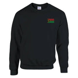 Sweat-shirt drapeau vanuatu broderie couleur coton mélangé