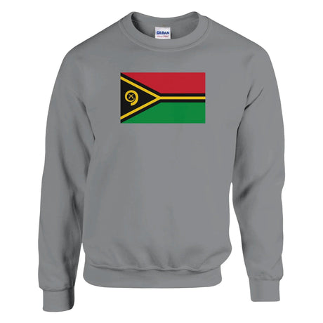 Sweat-shirt drapeau vanuatu coton mélangé broderie douce