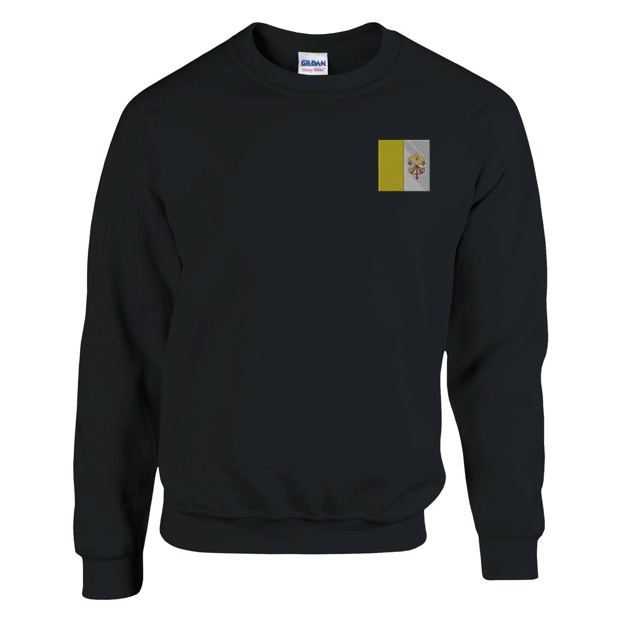Sweat-shirt drapeau vatican broderie couleur coton mélangé