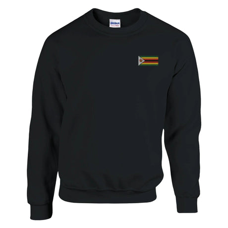 Sweat-shirt drapeau zimbabwe broderie couleur coton mélangé