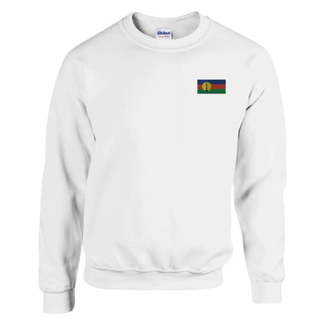 Sweat-shirt drapeaux nouvelle-calédonie coton broderie couleur