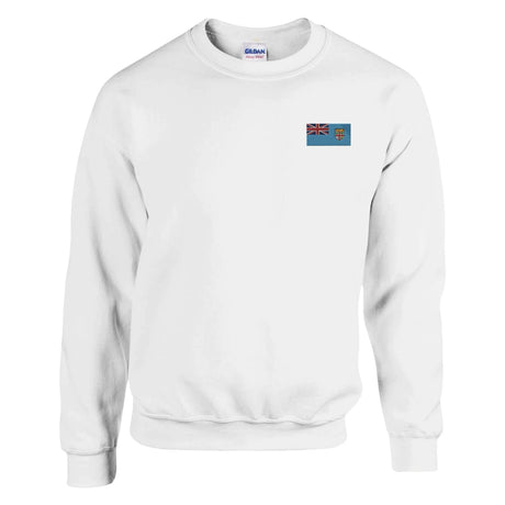 Sweat-shirt fidji broderie couleur mélange doux coton