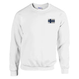 Sweat-shirt finlande coton mélangé broderie couleur