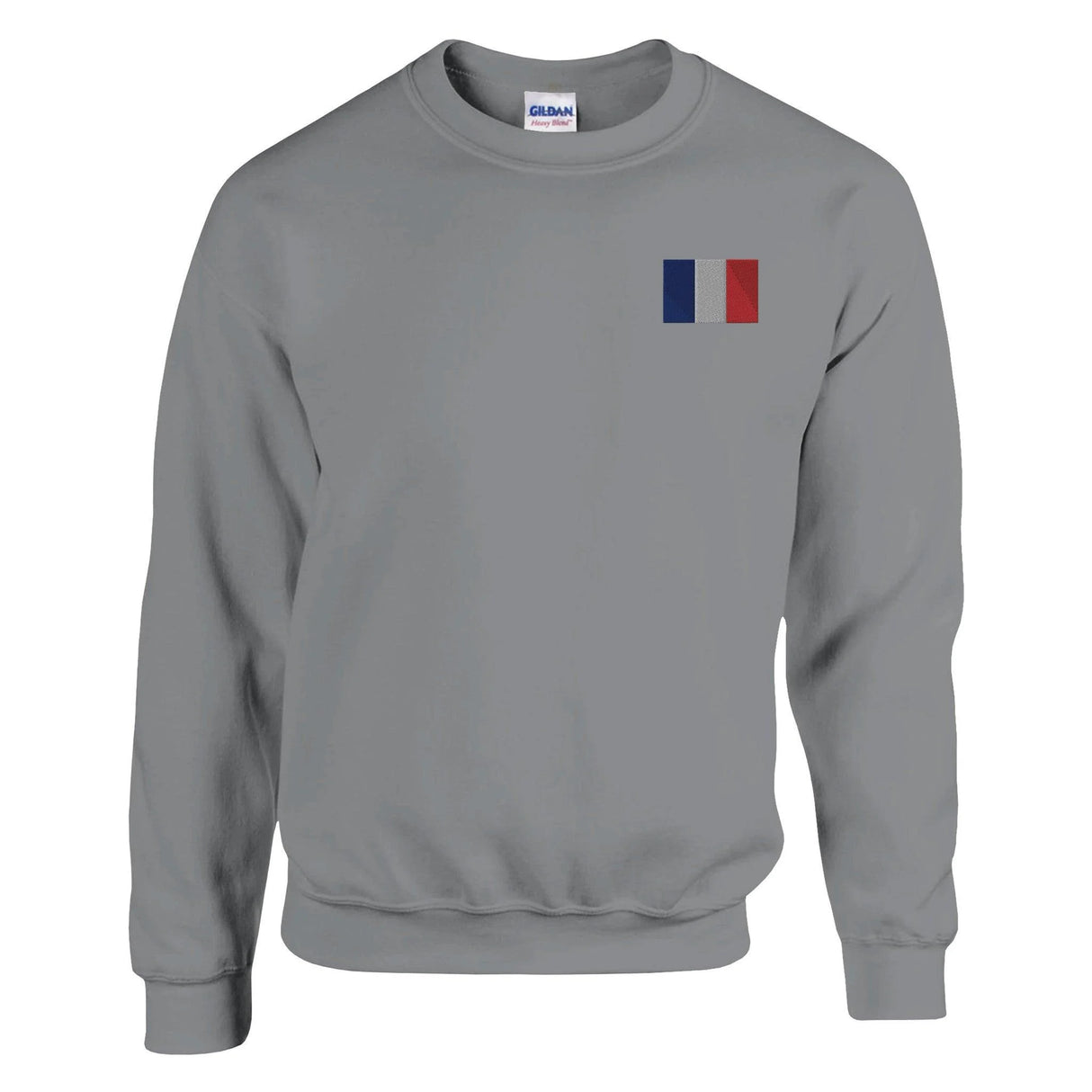 Sweat-shirt france broderie couleur coton mélangé doux