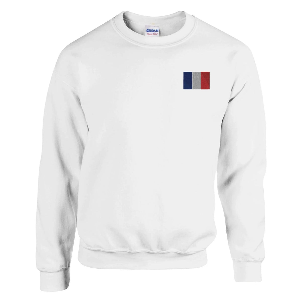 Sweat-shirt france broderie couleur coton mélangé doux