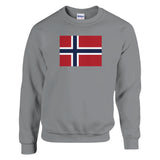 Sweat-shirt île bouvet coton mélangé brodé confortable