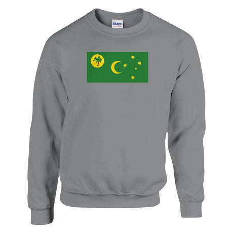 Sweat-shirt îles cocos coton mélangé broderie couleur