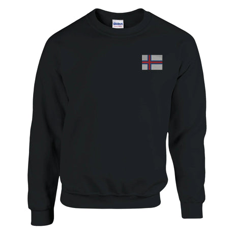 Sweat-shirt îles féroé broderie couleur coton mélangé