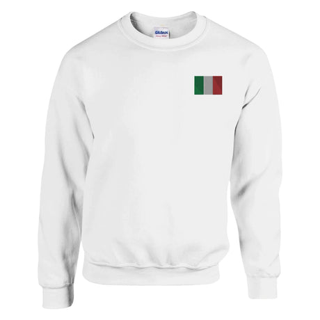 Sweat-shirt italie broderie couleur en coton mélangé doux