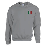 Sweat-shirt italie broderie couleur en coton mélangé doux