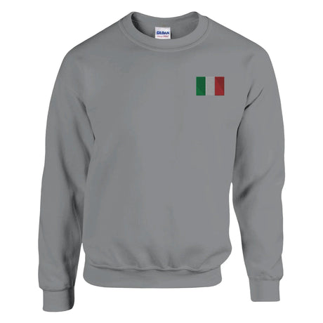 Sweat-shirt italie broderie couleur en coton mélangé doux