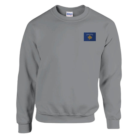 Sweat-shirt kosovo broderie couleur coton mélangé doux