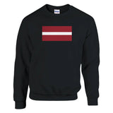 Sweat-shirt lettonie coton mélangé brodé confortable