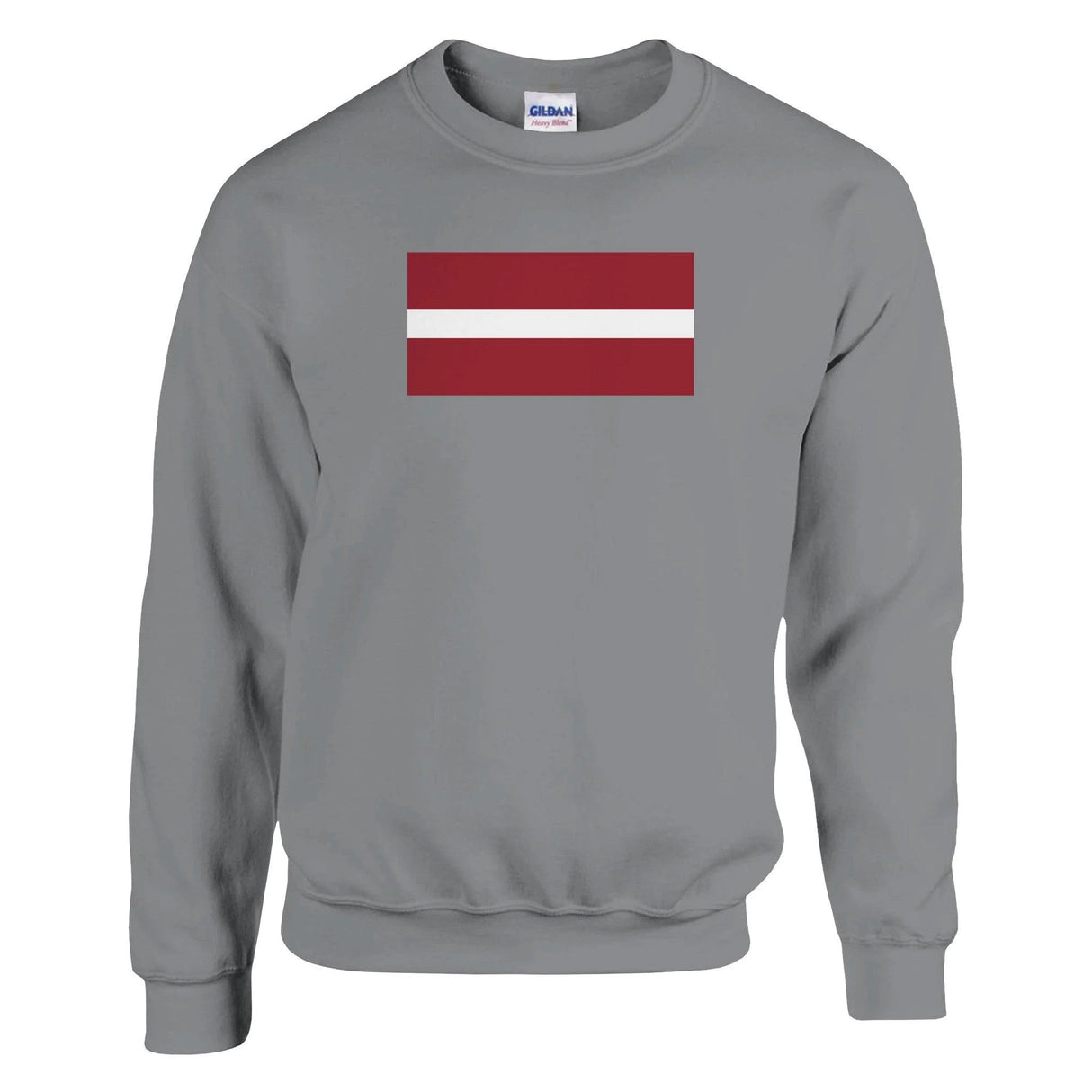 Sweat-shirt lettonie coton mélangé brodé confortable
