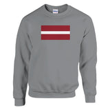 Sweat-shirt lettonie coton mélangé brodé confortable