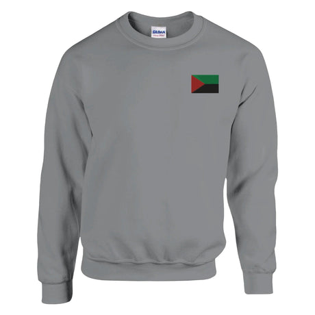 Sweat-shirt martinique broderie couleur coton mélangé doux