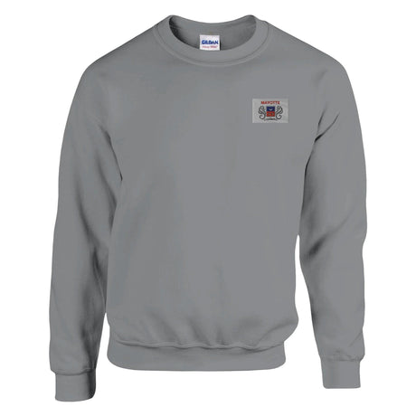 Sweat-shirt mayotte broderie couleur en coton mélangé doux