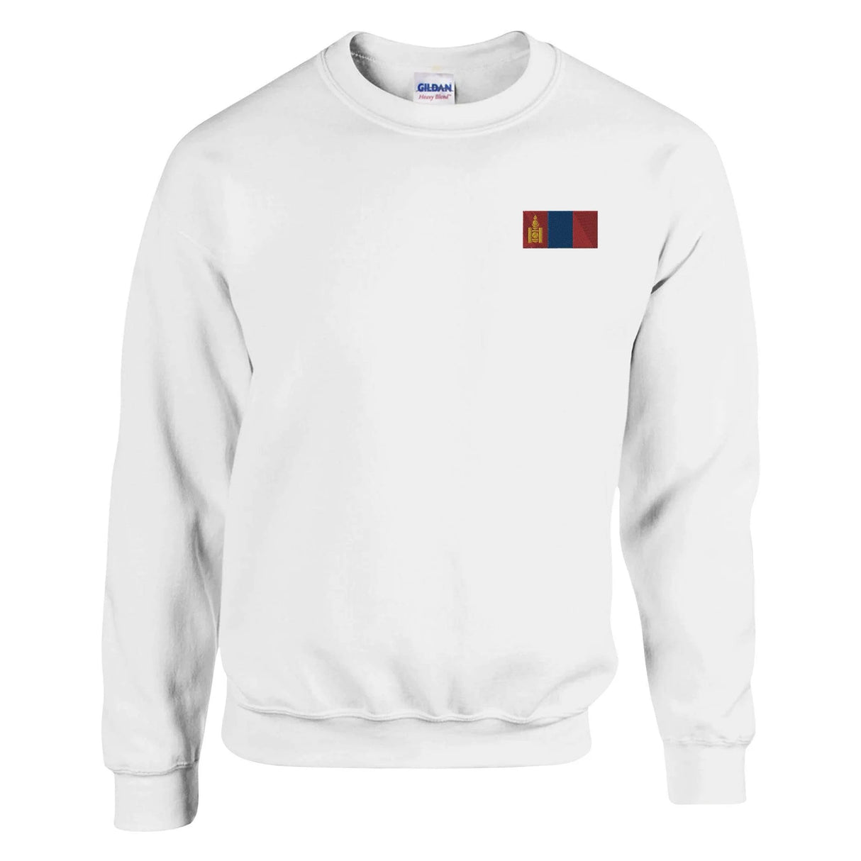 Sweat-shirt mongolie broderie couleur en coton mélangé
