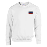 Sweat-shirt russie broderie couleur coton mélangé doux