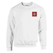 Sweat-shirt suisse broderie couleur coton mélangé doux