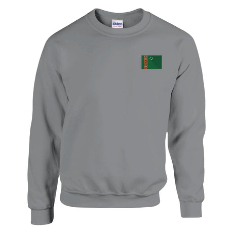 Sweat-shirt turkménistan coton mélangé broderie couleur