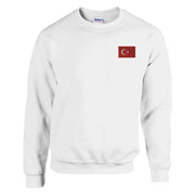 Sweat-shirt turquie broderie couleur en coton mélangé doux